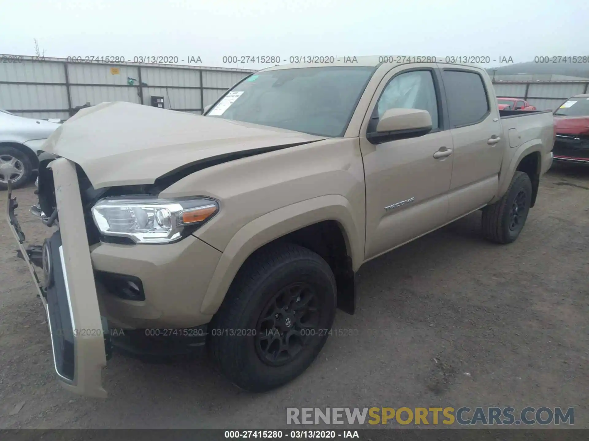 2 Photograph of a damaged car 3TMCZ5AN0LM316770 TOYOTA TACOMA 2020