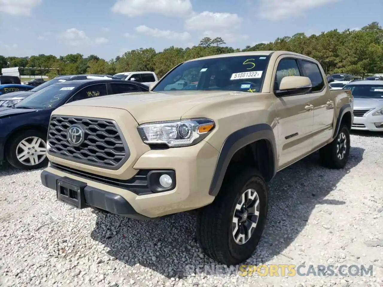 2 Photograph of a damaged car 3TMCZ5AN0LM318969 TOYOTA TACOMA 2020