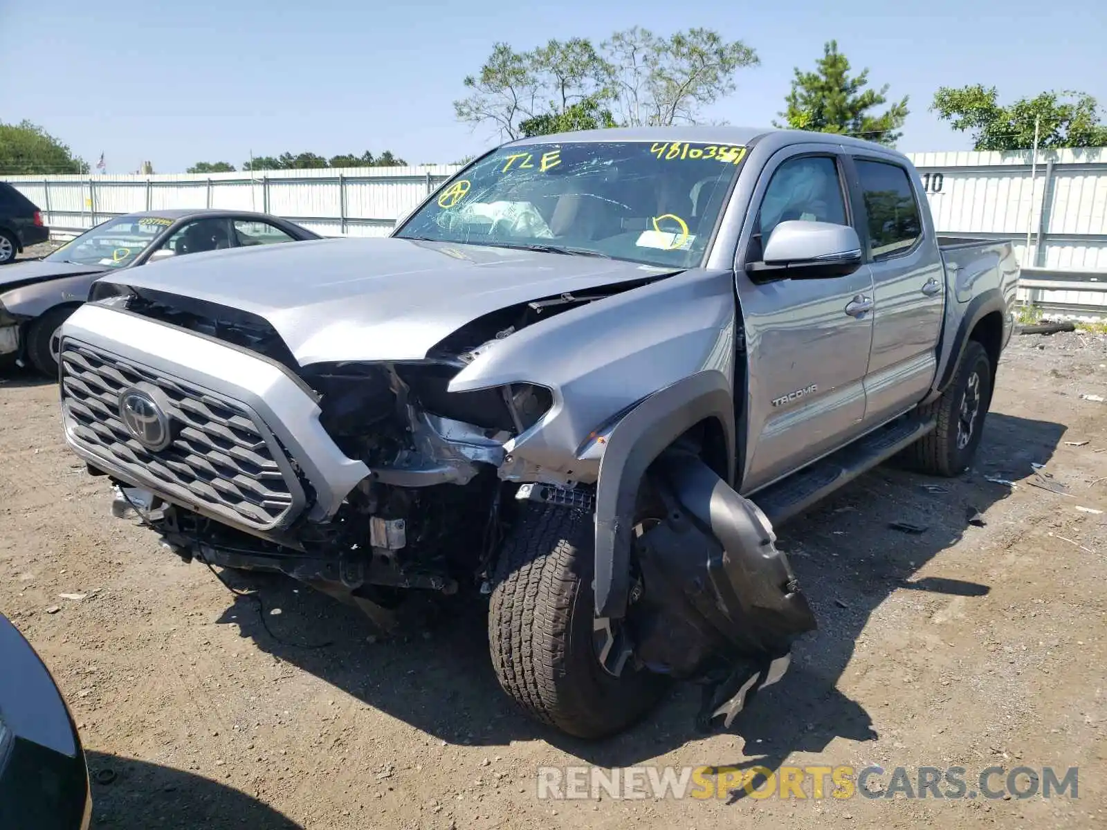 2 Photograph of a damaged car 3TMCZ5AN0LM322424 TOYOTA TACOMA 2020