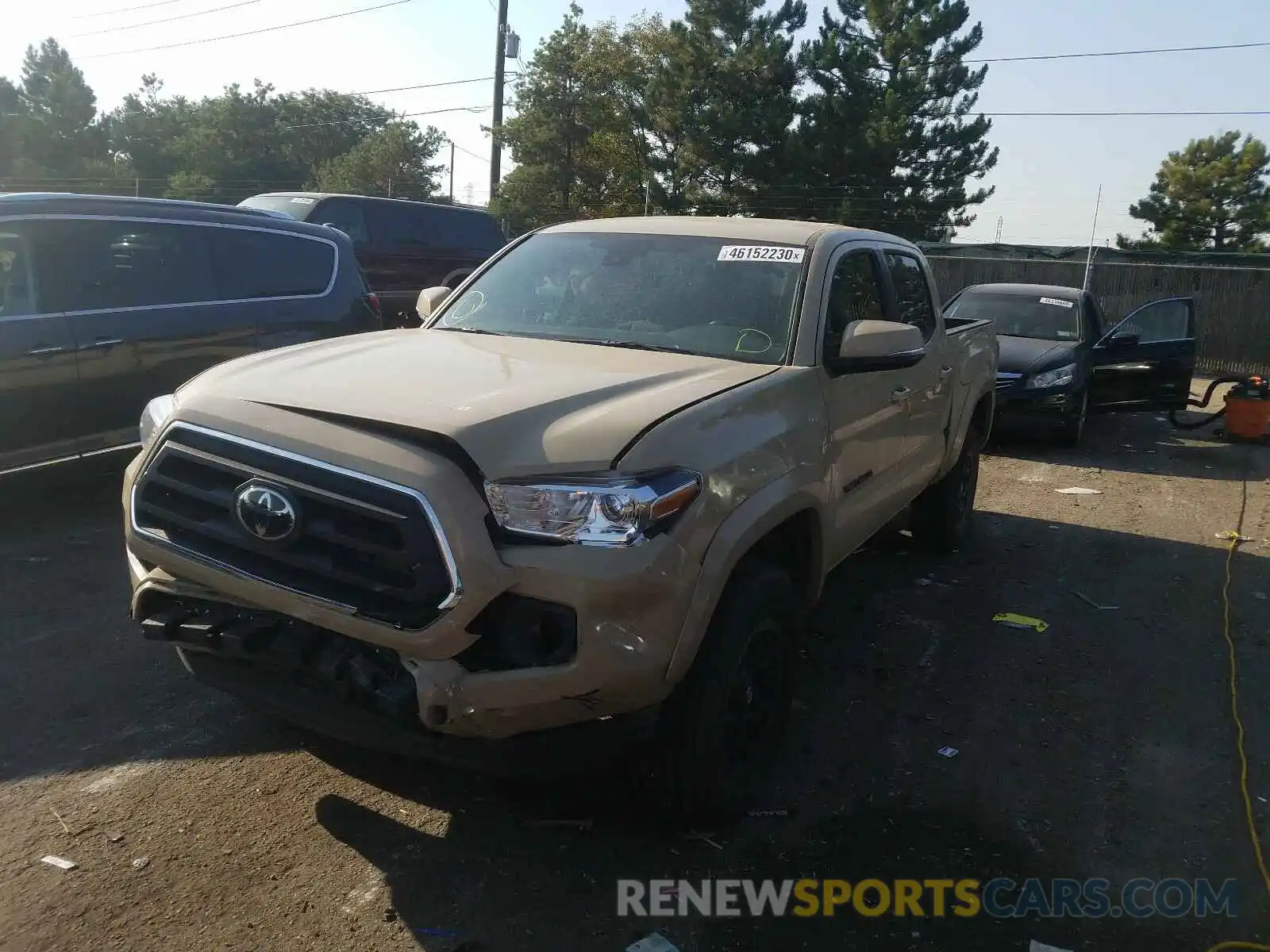 2 Photograph of a damaged car 3TMCZ5AN0LM322990 TOYOTA TACOMA 2020