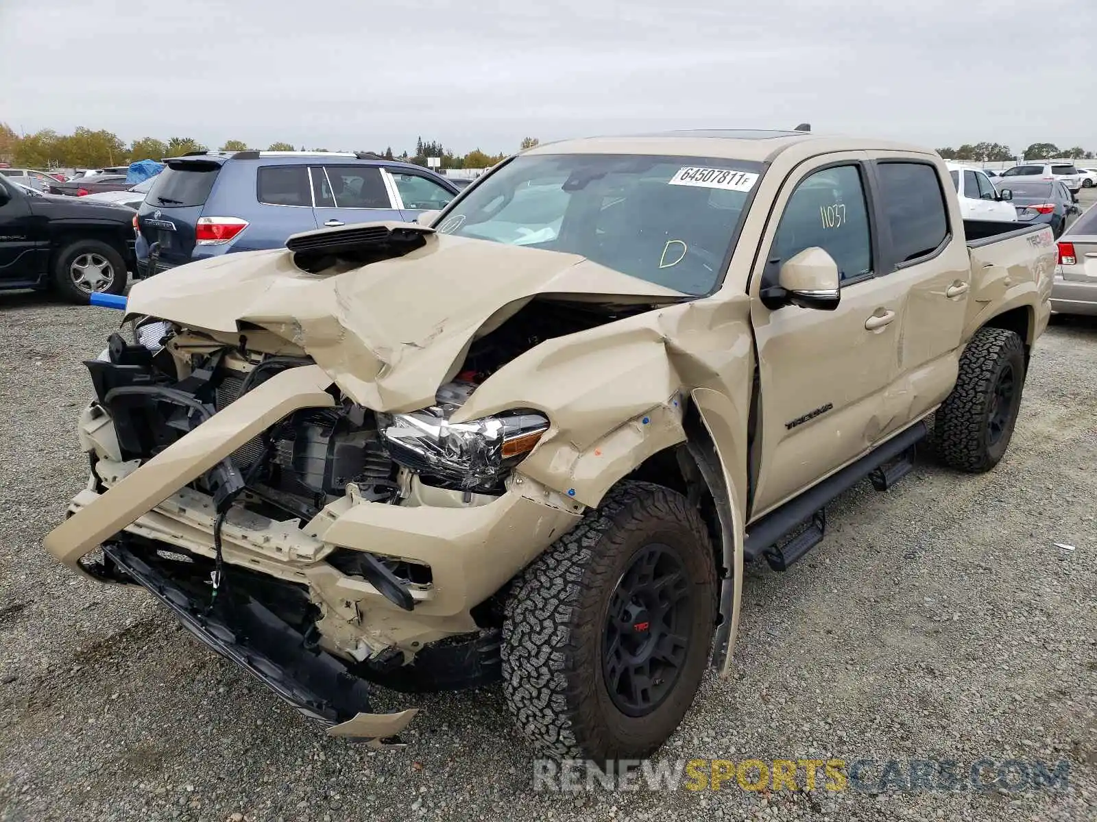 2 Photograph of a damaged car 3TMCZ5AN0LM324674 TOYOTA TACOMA 2020