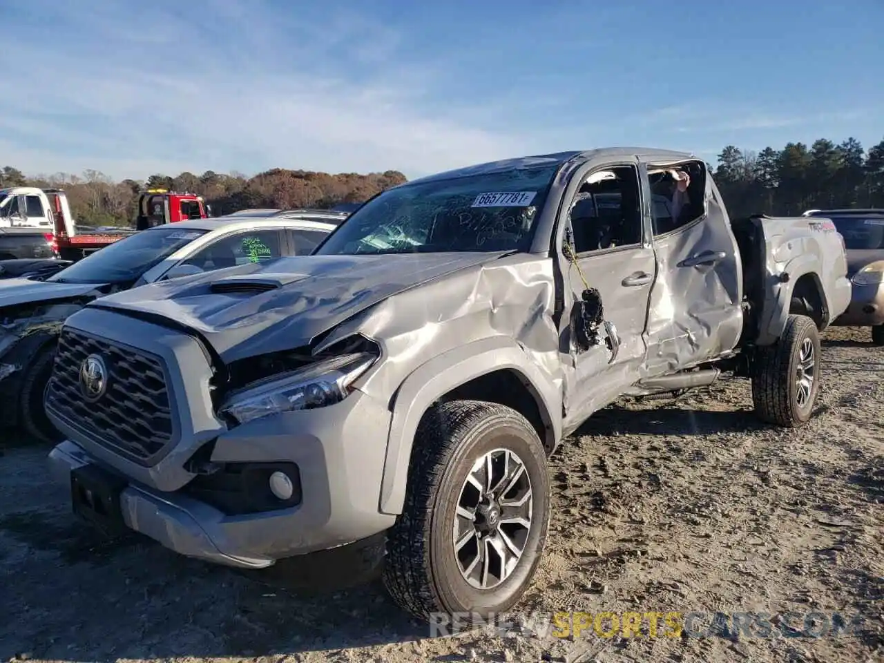 2 Photograph of a damaged car 3TMCZ5AN0LM356282 TOYOTA TACOMA 2020