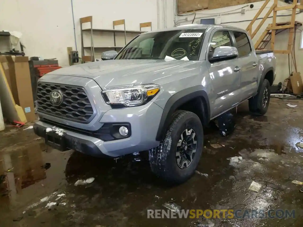 2 Photograph of a damaged car 3TMCZ5AN0LM359683 TOYOTA TACOMA 2020