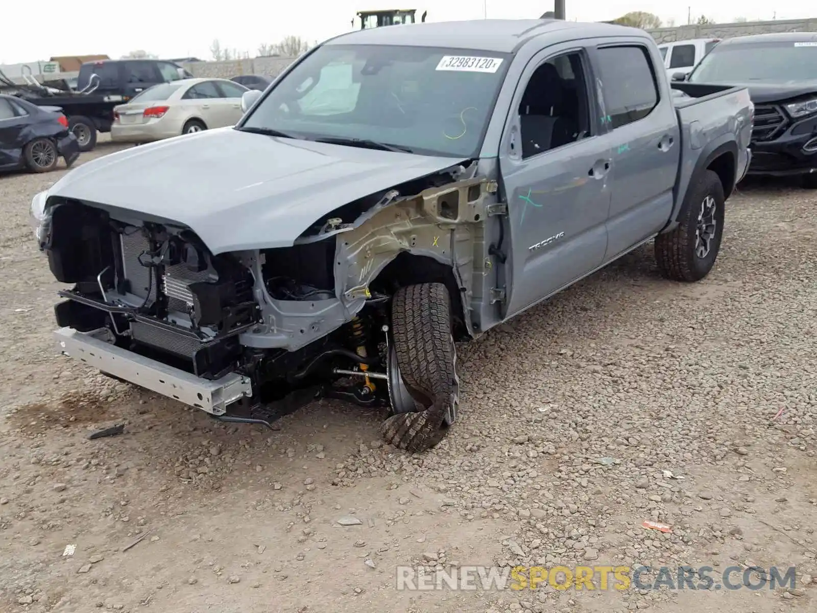 2 Photograph of a damaged car 3TMCZ5AN1LM305373 TOYOTA TACOMA 2020