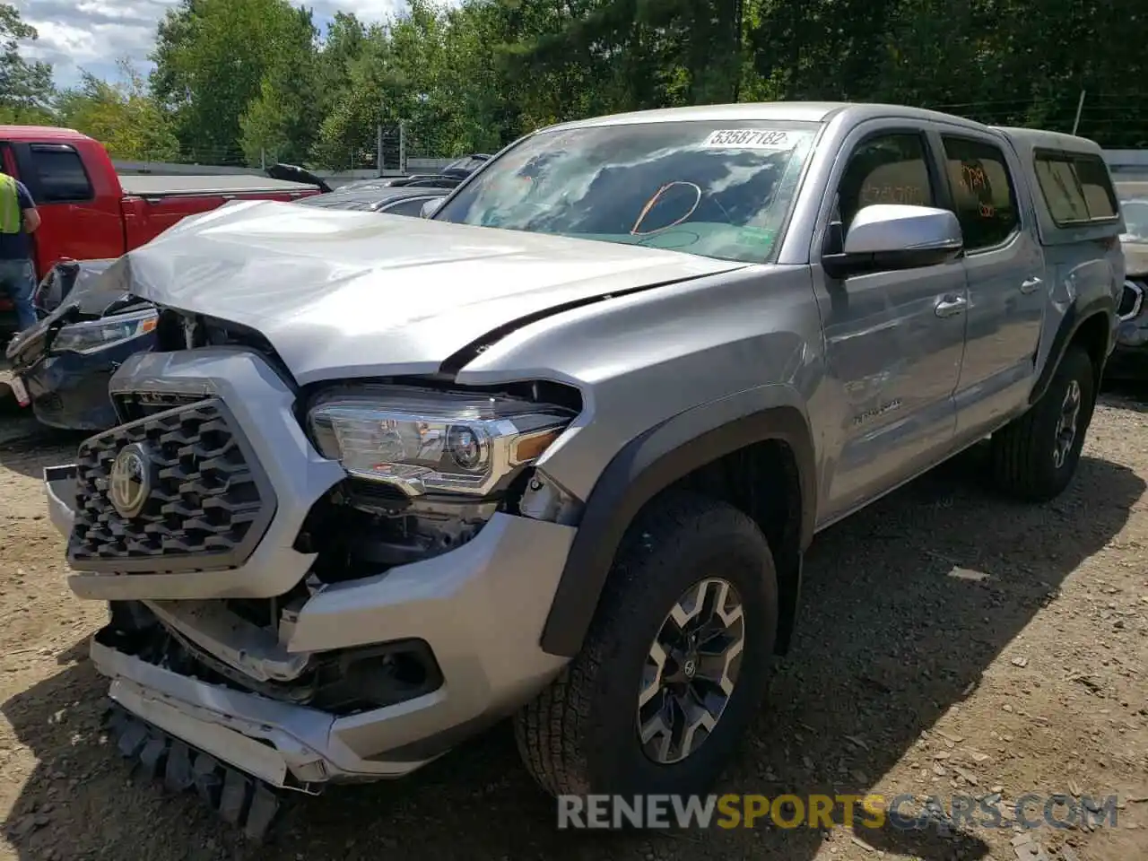 2 Photograph of a damaged car 3TMCZ5AN1LM308242 TOYOTA TACOMA 2020