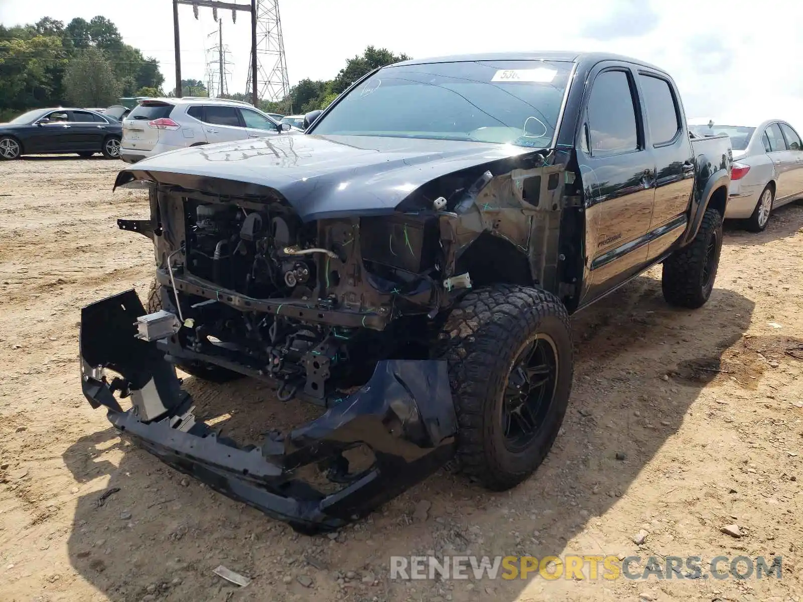 2 Photograph of a damaged car 3TMCZ5AN1LM363449 TOYOTA TACOMA 2020