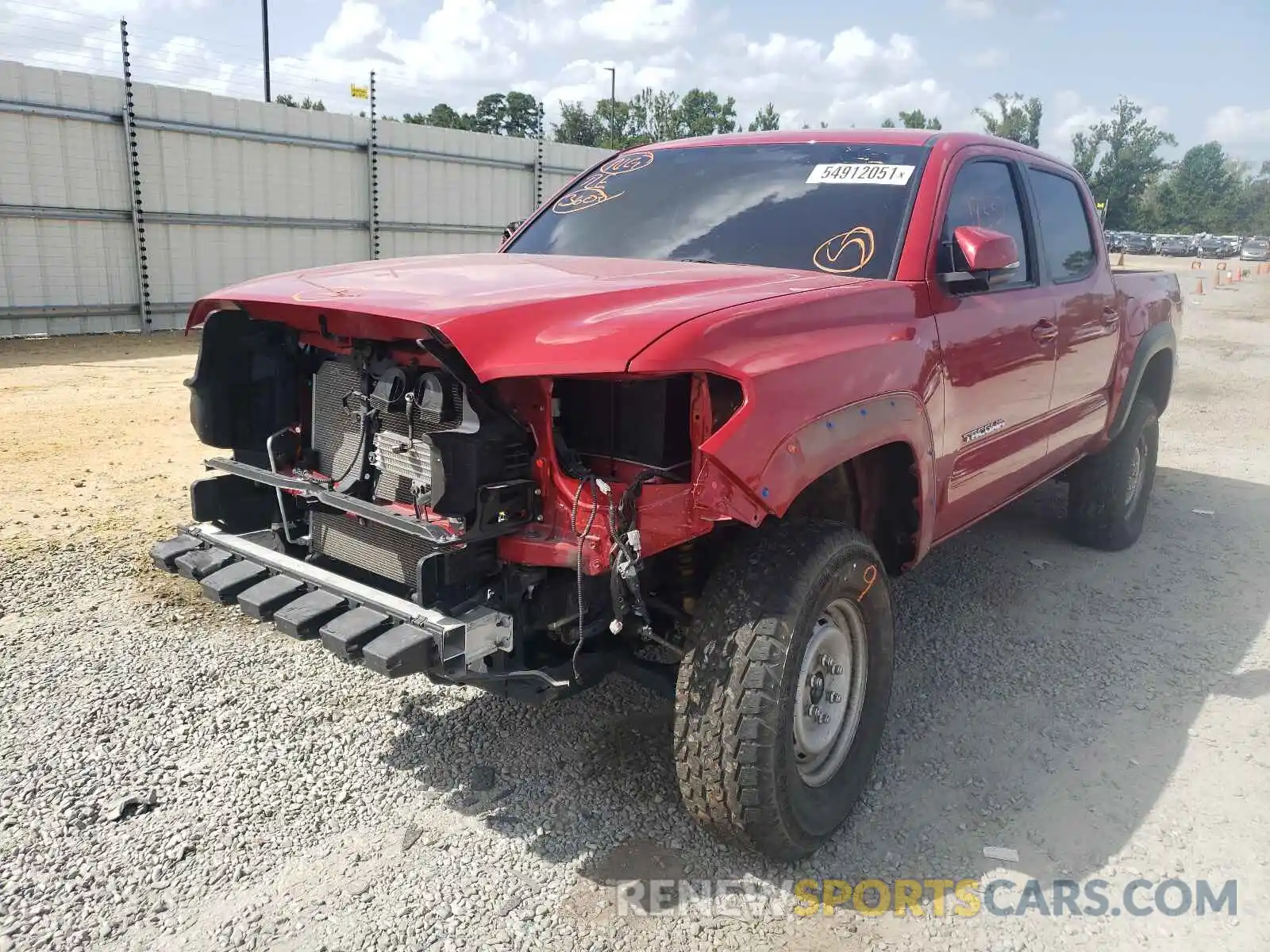 2 Photograph of a damaged car 3TMCZ5AN2LM293797 TOYOTA TACOMA 2020