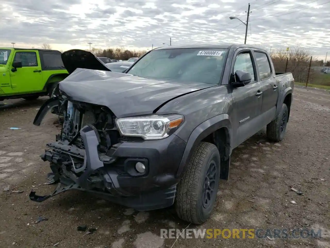 2 Photograph of a damaged car 3TMCZ5AN2LM314650 TOYOTA TACOMA 2020