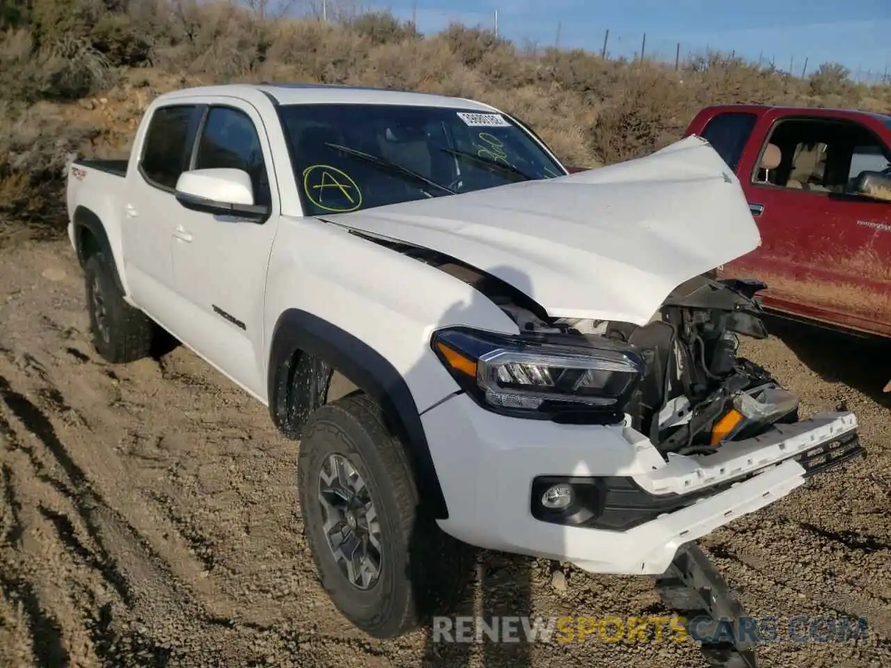 1 Photograph of a damaged car 3TMCZ5AN2LM346689 TOYOTA TACOMA 2020