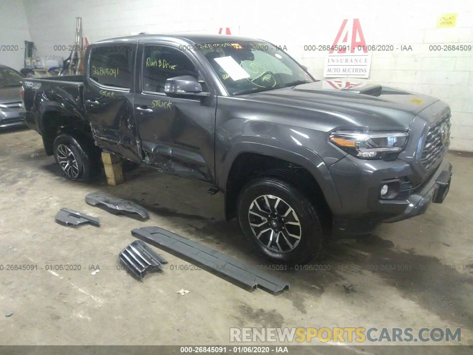 1 Photograph of a damaged car 3TMCZ5AN3LM310218 TOYOTA TACOMA 2020