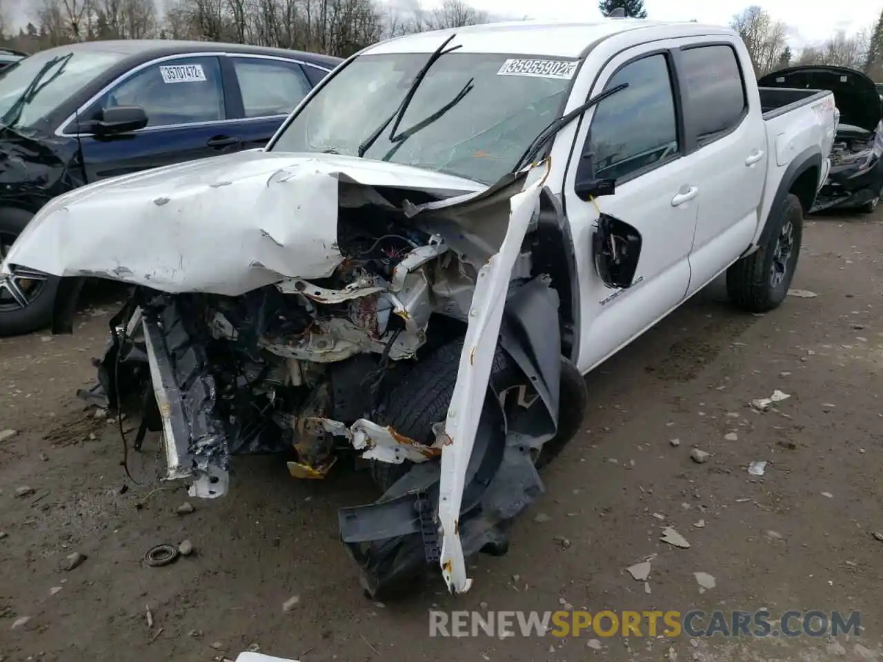 2 Photograph of a damaged car 3TMCZ5AN3LM327262 TOYOTA TACOMA 2020