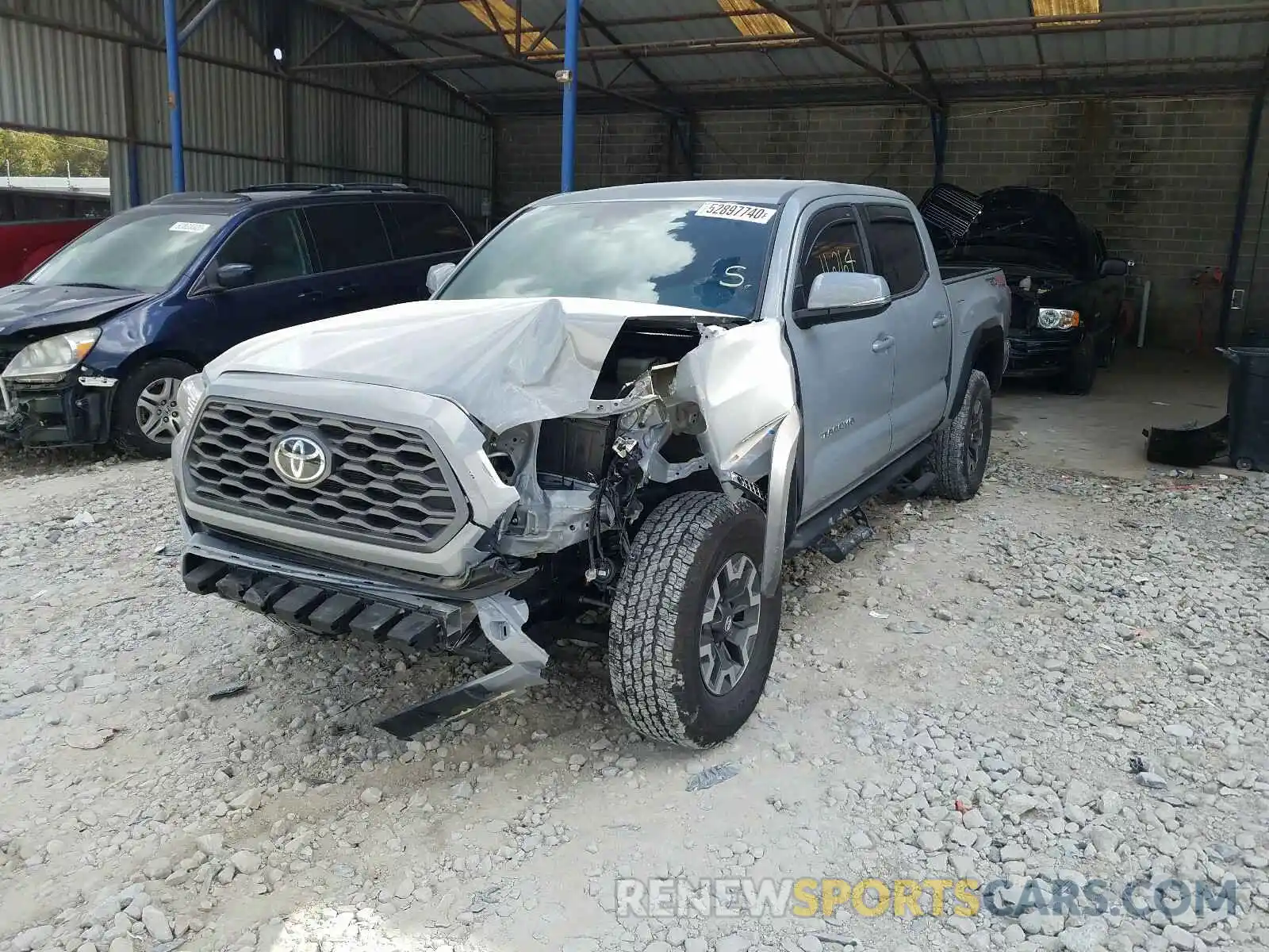 2 Photograph of a damaged car 3TMCZ5AN3LM332803 TOYOTA TACOMA 2020