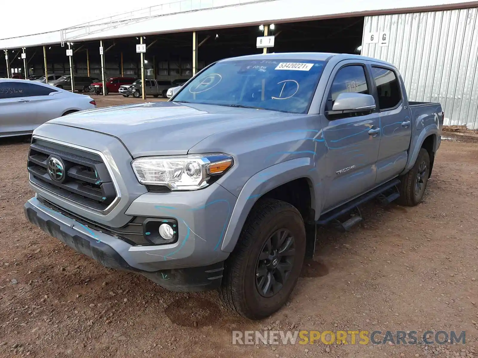 2 Photograph of a damaged car 3TMCZ5AN3LM344496 TOYOTA TACOMA 2020