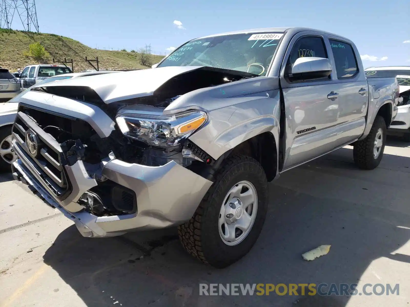 2 Photograph of a damaged car 3TMCZ5AN3LM350542 TOYOTA TACOMA 2020