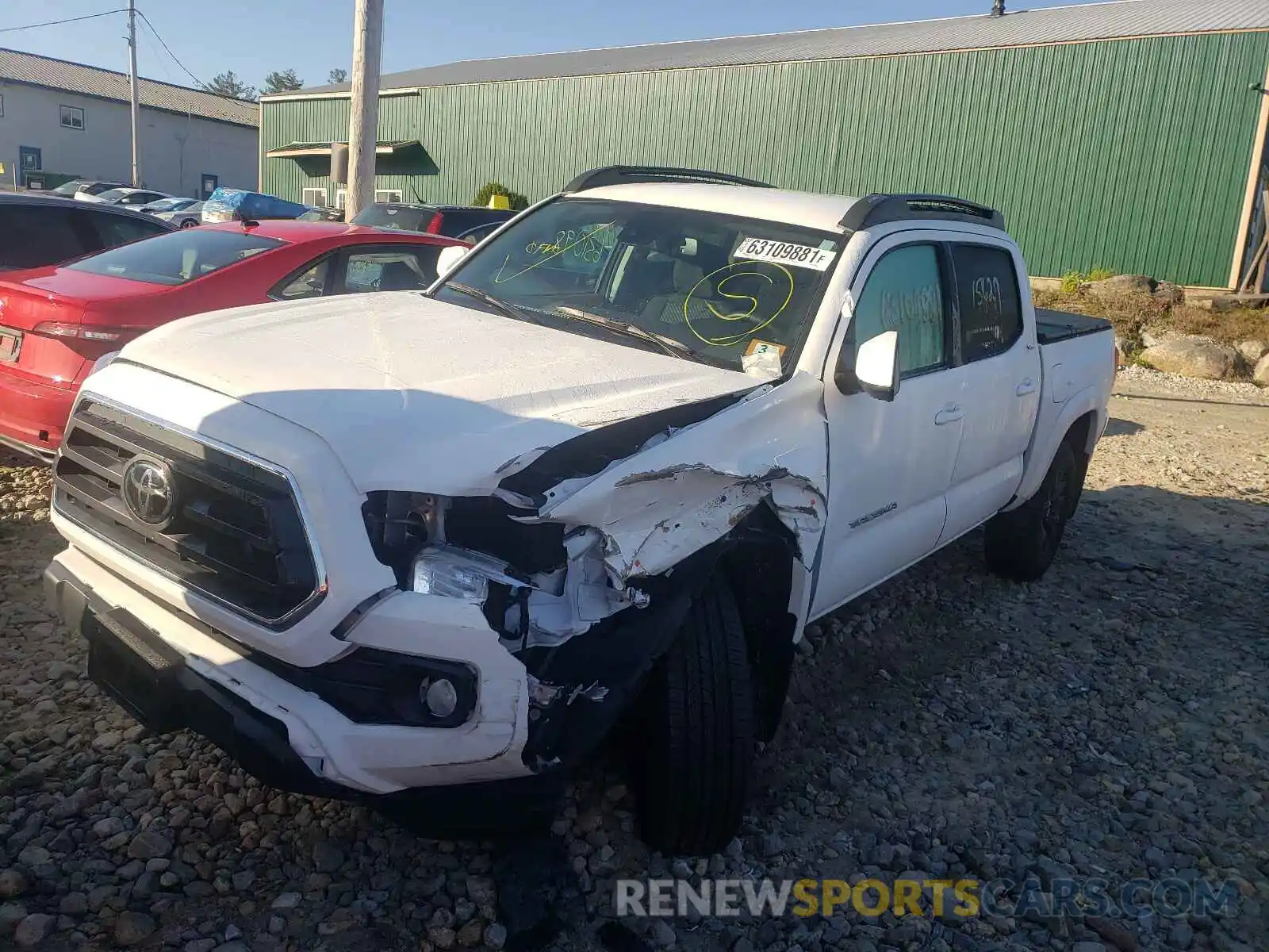 2 Photograph of a damaged car 3TMCZ5AN3LM359564 TOYOTA TACOMA 2020