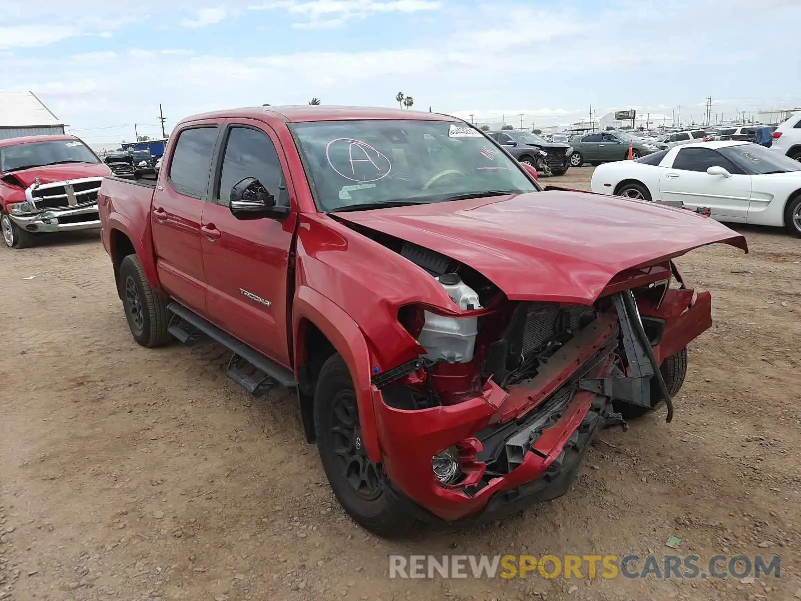 1 Photograph of a damaged car 3TMCZ5AN3LM361881 TOYOTA TACOMA 2020