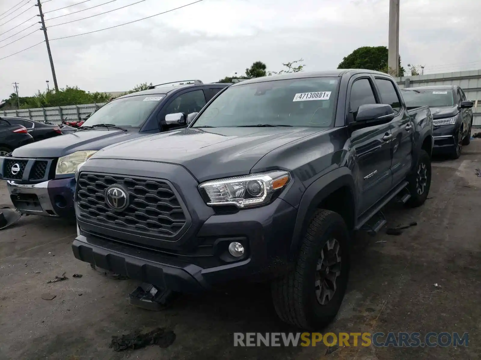 2 Photograph of a damaged car 3TMCZ5AN3LM363954 TOYOTA TACOMA 2020