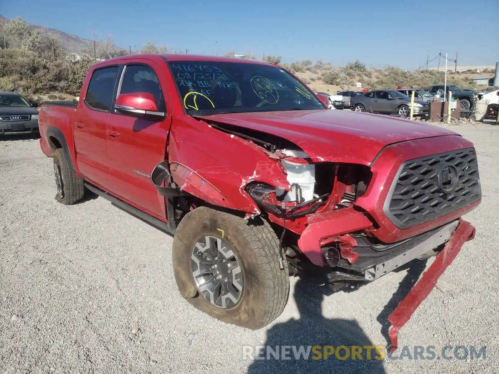 1 Photograph of a damaged car 3TMCZ5AN3LM367325 TOYOTA TACOMA 2020