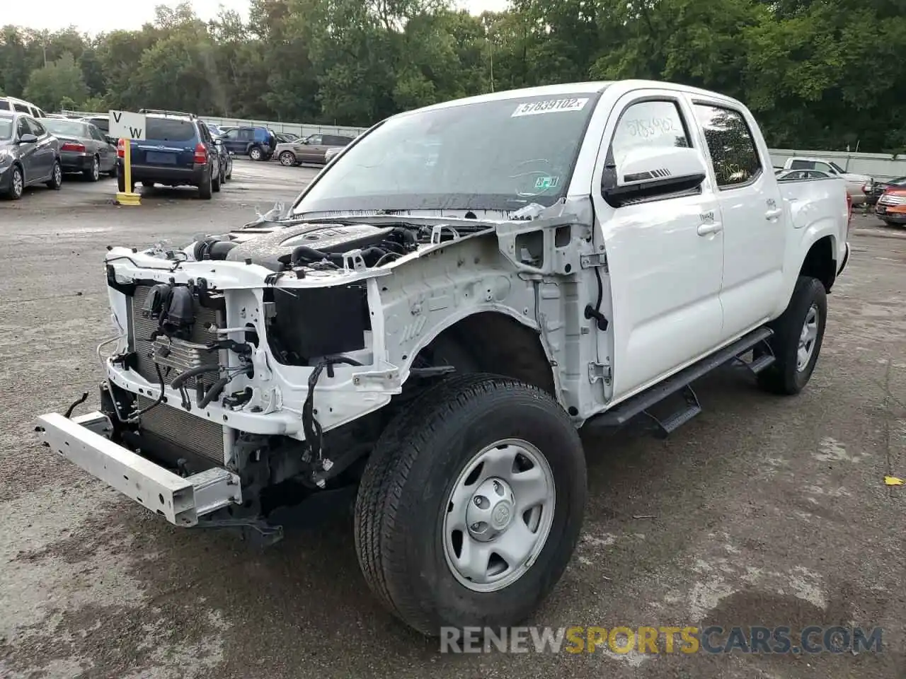 2 Photograph of a damaged car 3TMCZ5AN4LM304881 TOYOTA TACOMA 2020