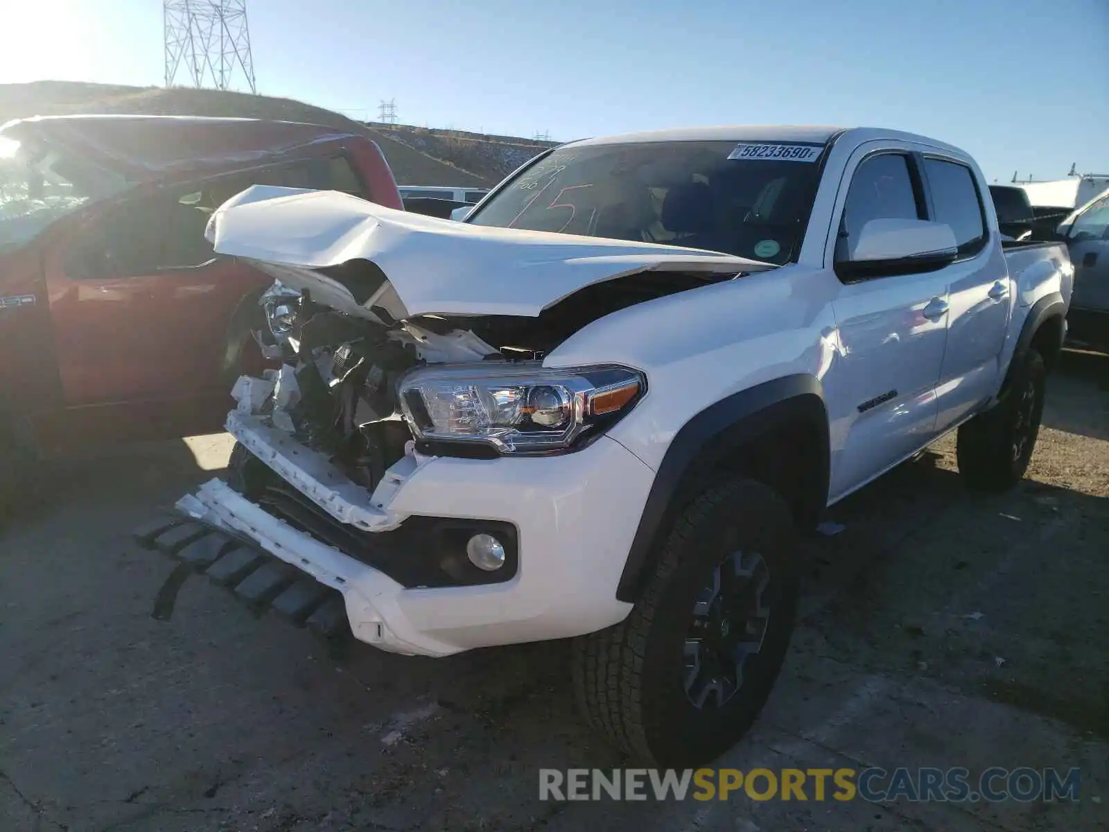 2 Photograph of a damaged car 3TMCZ5AN4LM312818 TOYOTA TACOMA 2020