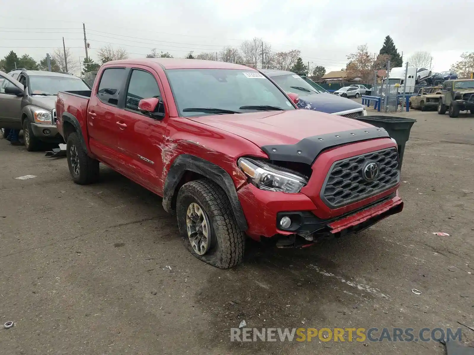 1 Photograph of a damaged car 3TMCZ5AN4LM361632 TOYOTA TACOMA 2020