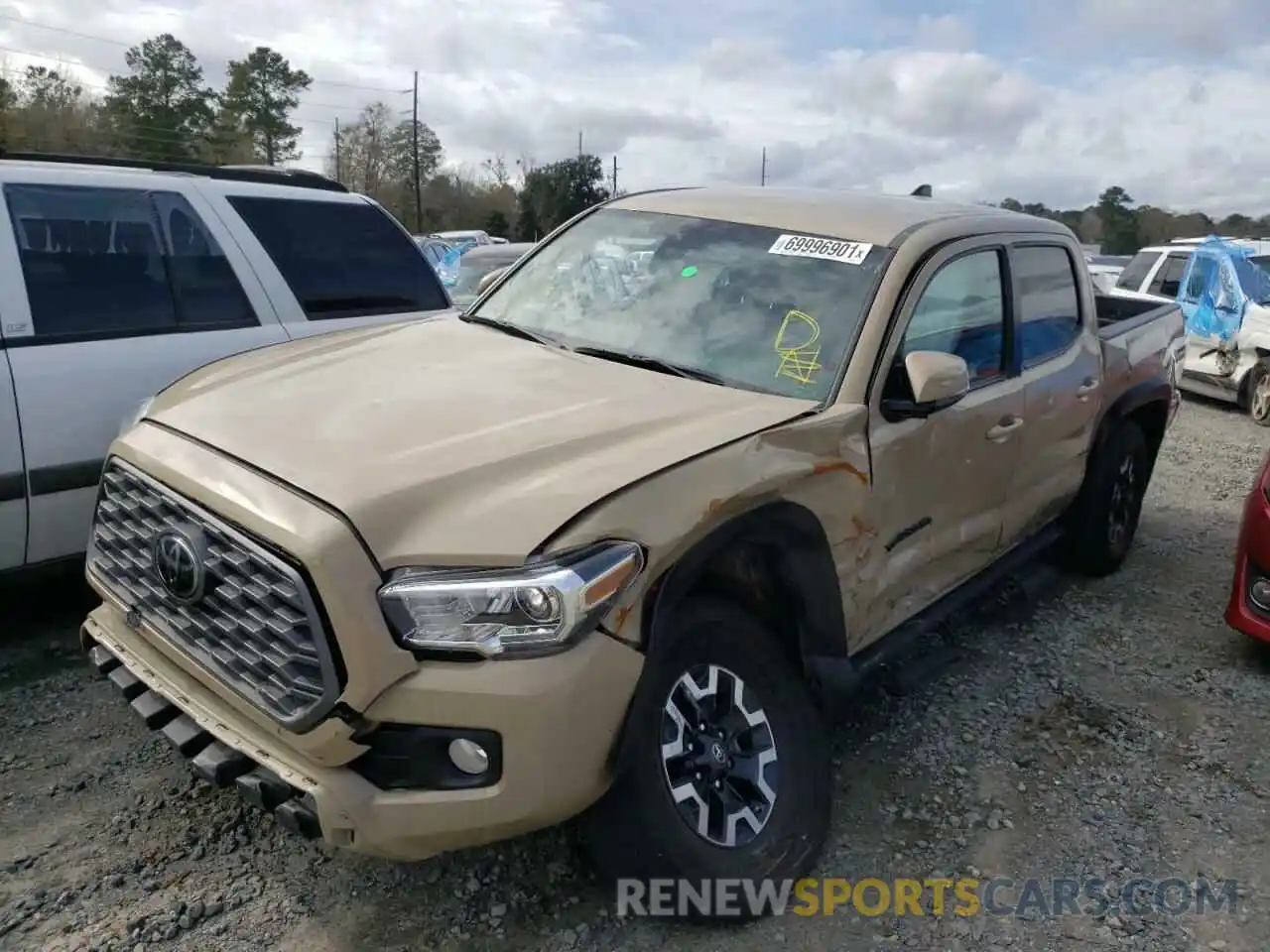 2 Photograph of a damaged car 3TMCZ5AN5LM291638 TOYOTA TACOMA 2020