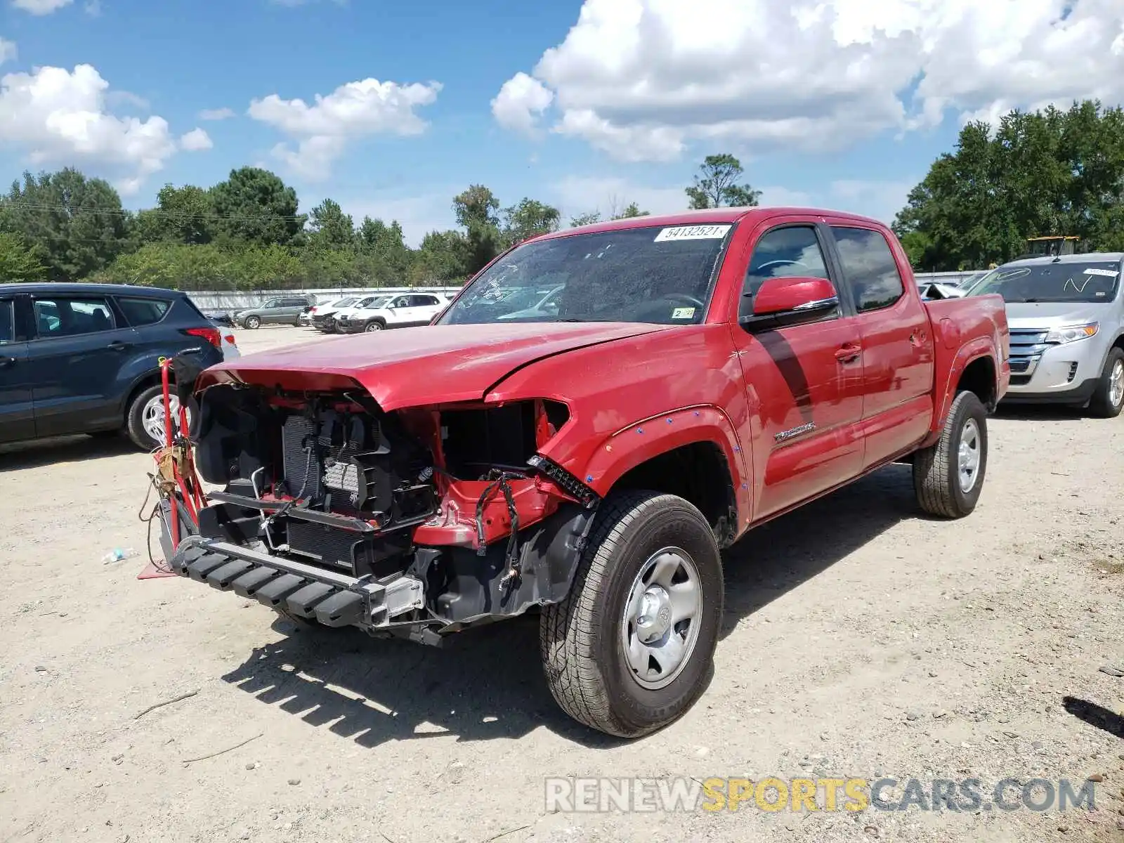 2 Photograph of a damaged car 3TMCZ5AN5LM293616 TOYOTA TACOMA 2020