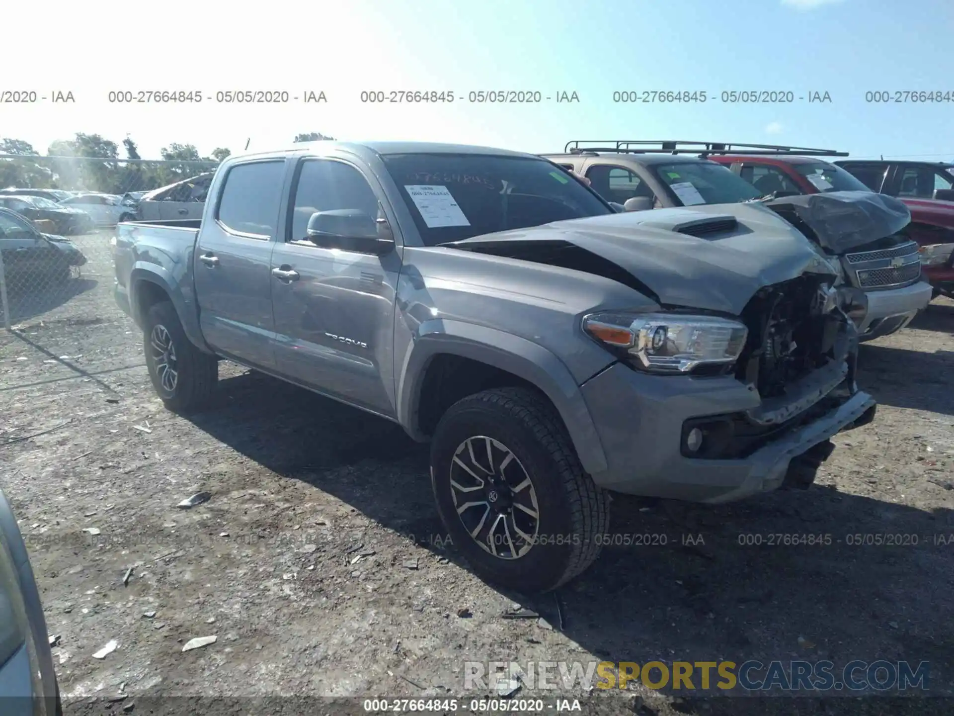 1 Photograph of a damaged car 3TMCZ5AN5LM306929 TOYOTA TACOMA 2020