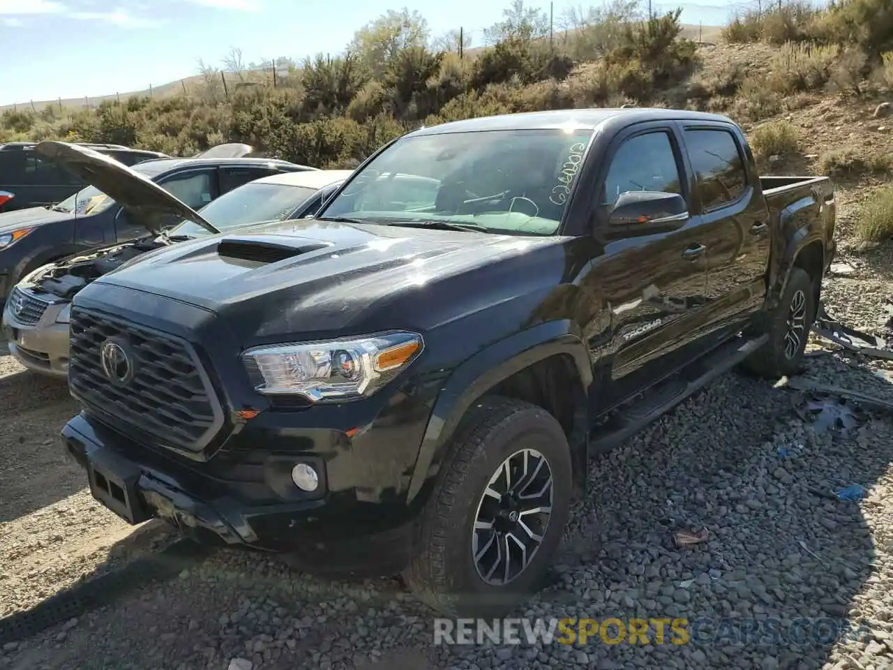 2 Photograph of a damaged car 3TMCZ5AN5LM313881 TOYOTA TACOMA 2020