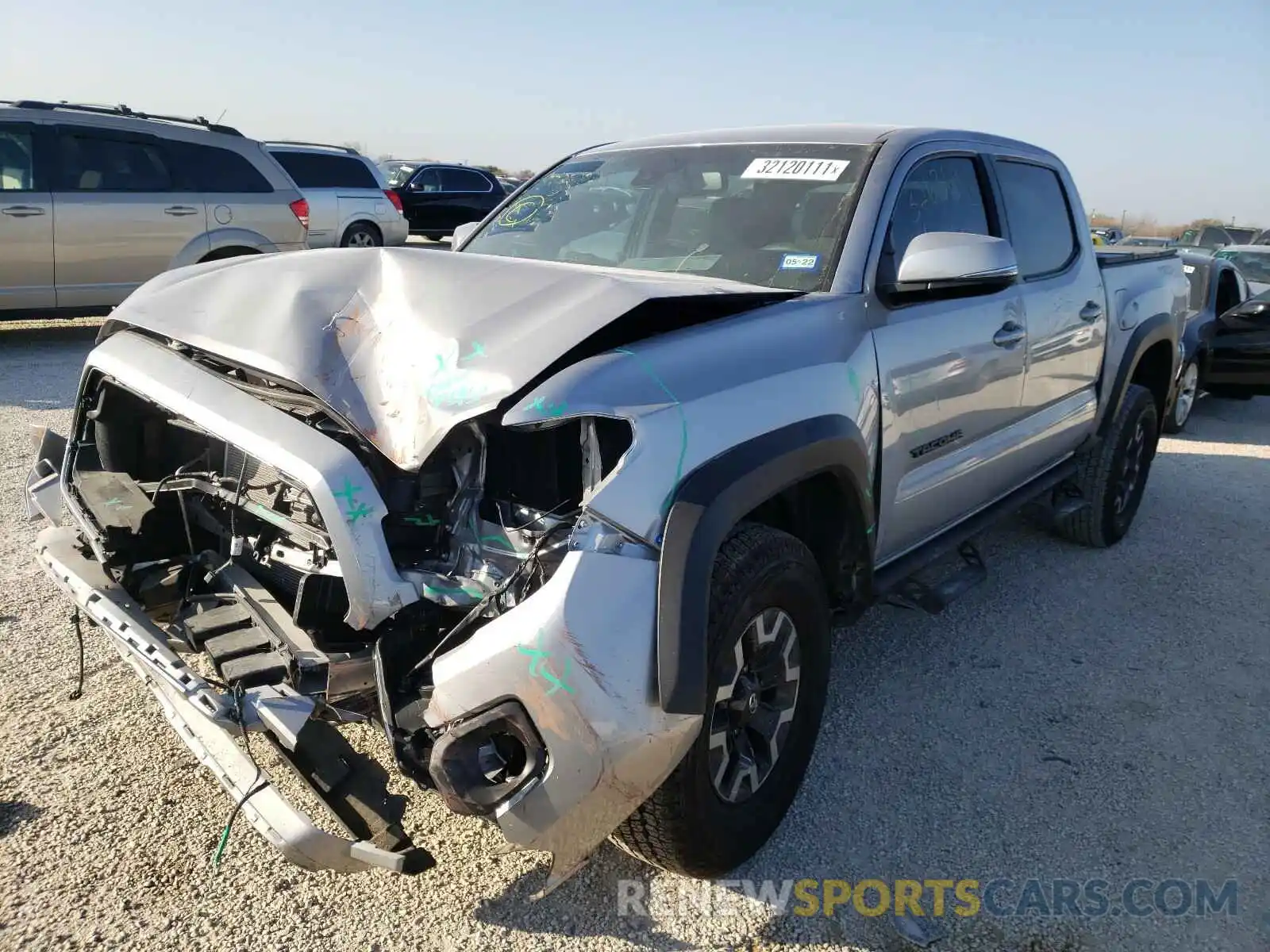 2 Photograph of a damaged car 3TMCZ5AN5LM326369 TOYOTA TACOMA 2020