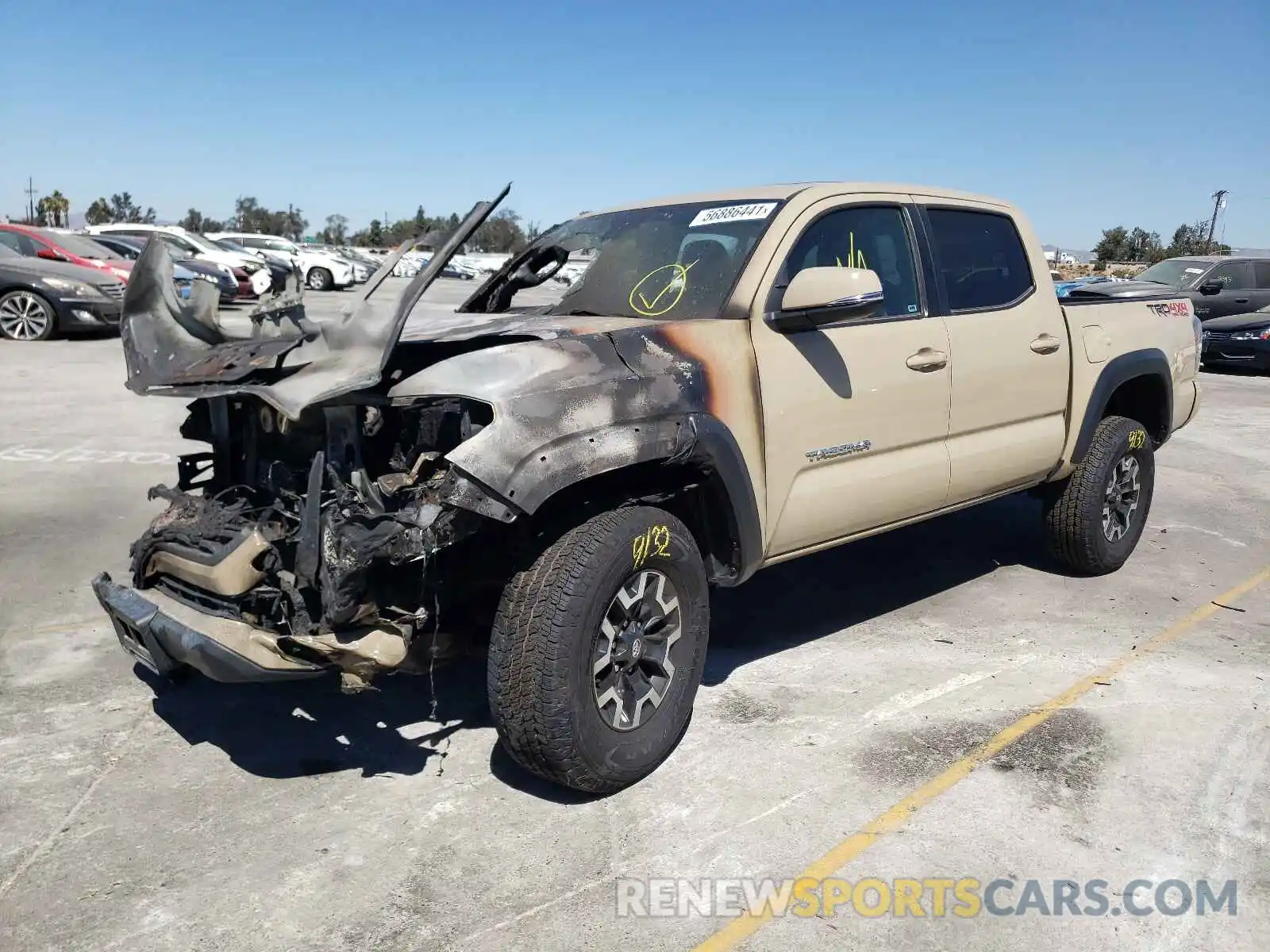 2 Photograph of a damaged car 3TMCZ5AN6LM314893 TOYOTA TACOMA 2020