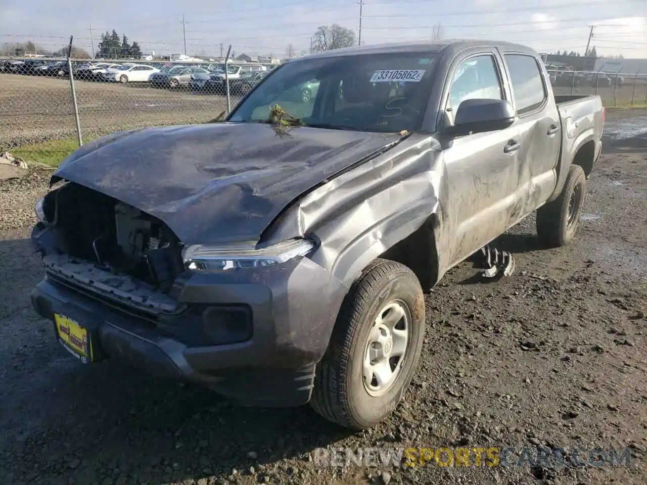 2 Photograph of a damaged car 3TMCZ5AN6LM320340 TOYOTA TACOMA 2020