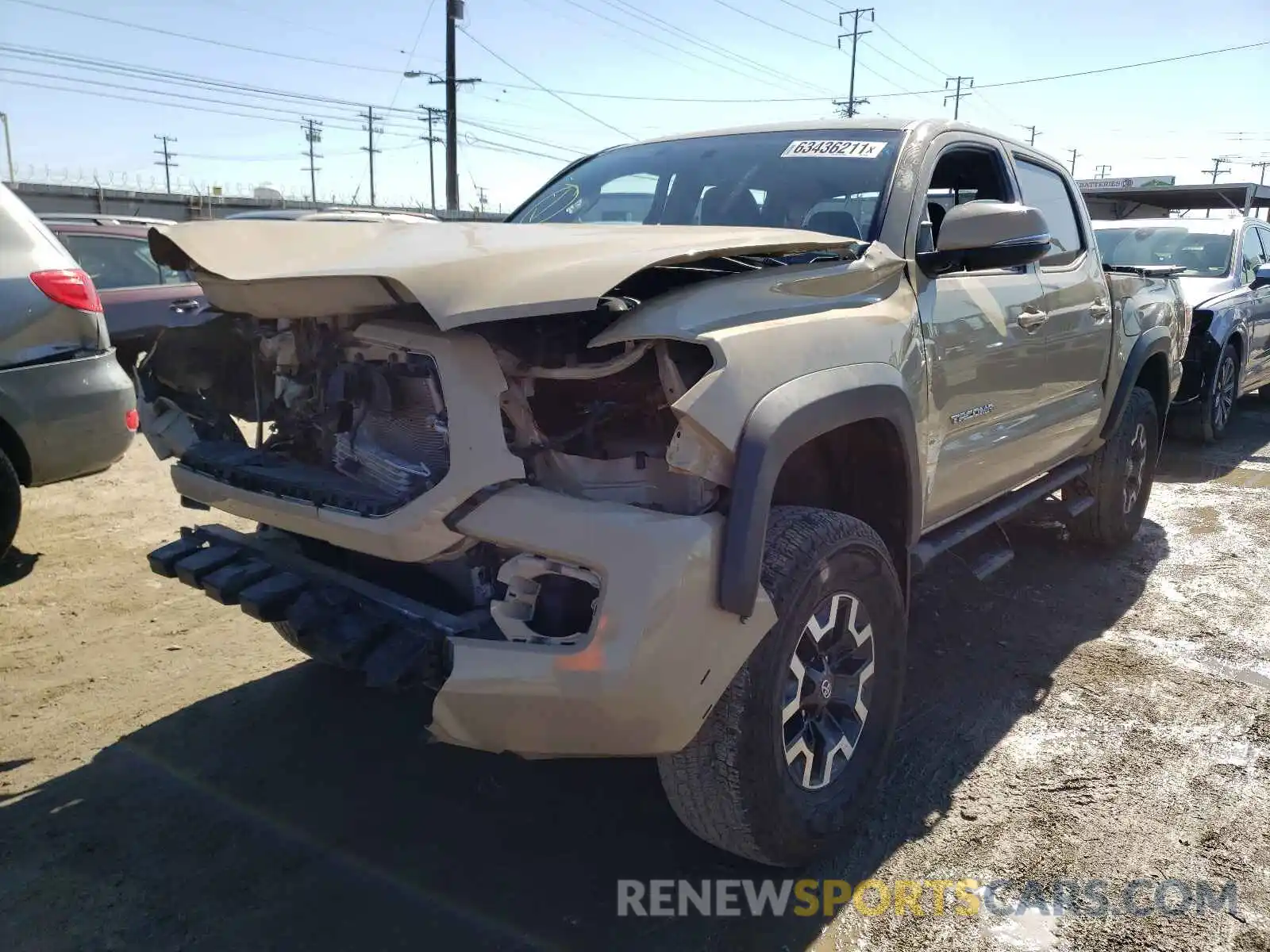 2 Photograph of a damaged car 3TMCZ5AN6LM321388 TOYOTA TACOMA 2020