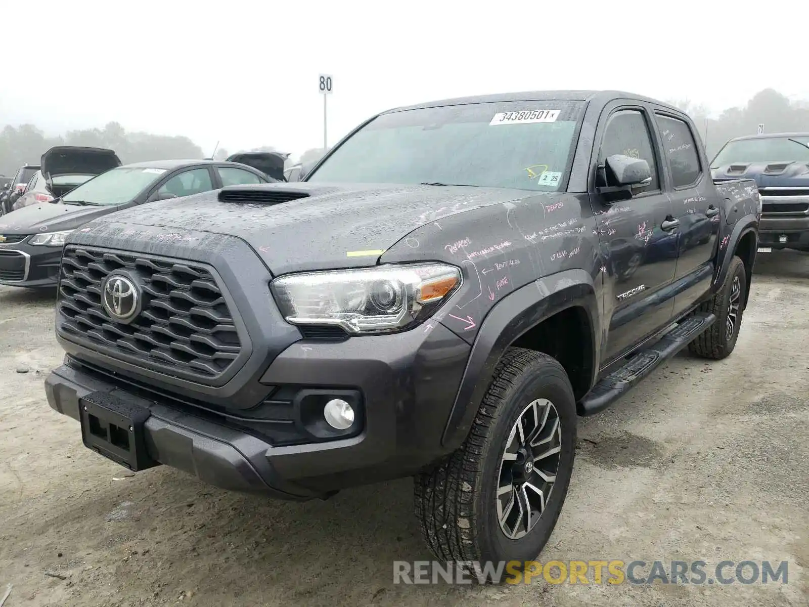 2 Photograph of a damaged car 3TMCZ5AN6LM326378 TOYOTA TACOMA 2020