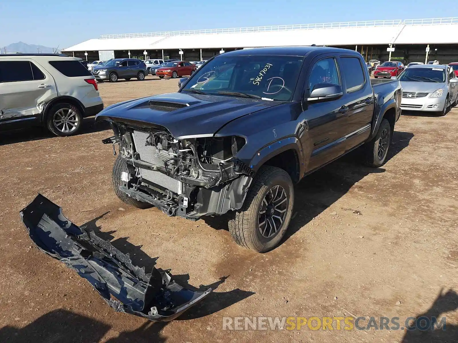 2 Photograph of a damaged car 3TMCZ5AN7LM301666 TOYOTA TACOMA 2020