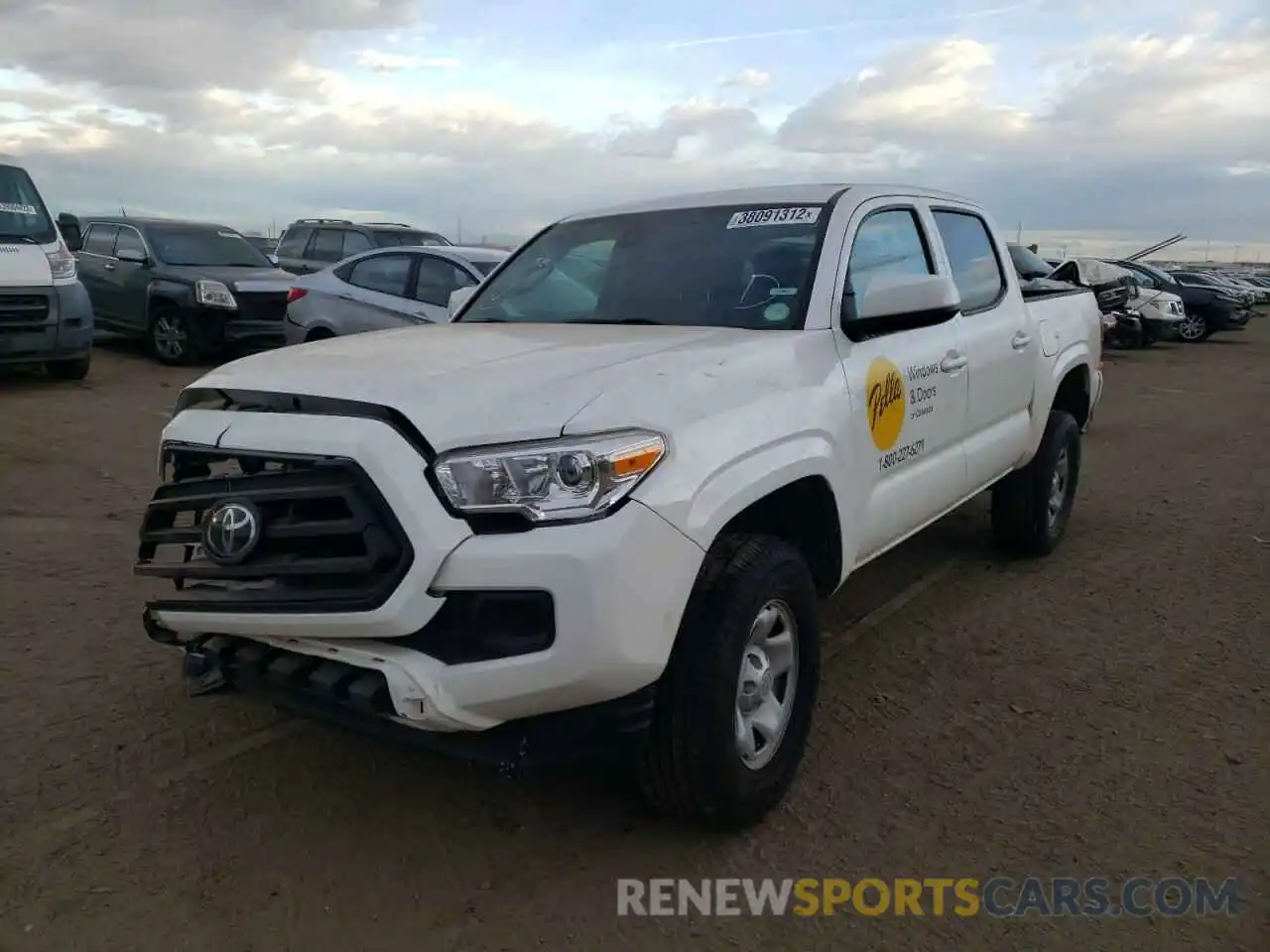 2 Photograph of a damaged car 3TMCZ5AN7LM303790 TOYOTA TACOMA 2020