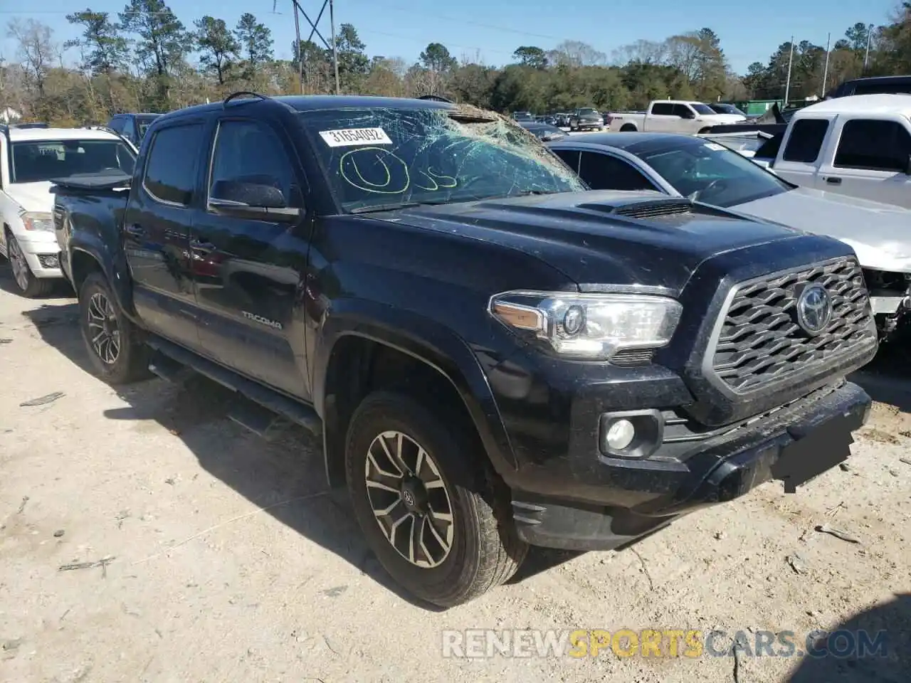 1 Photograph of a damaged car 3TMCZ5AN7LM323585 TOYOTA TACOMA 2020