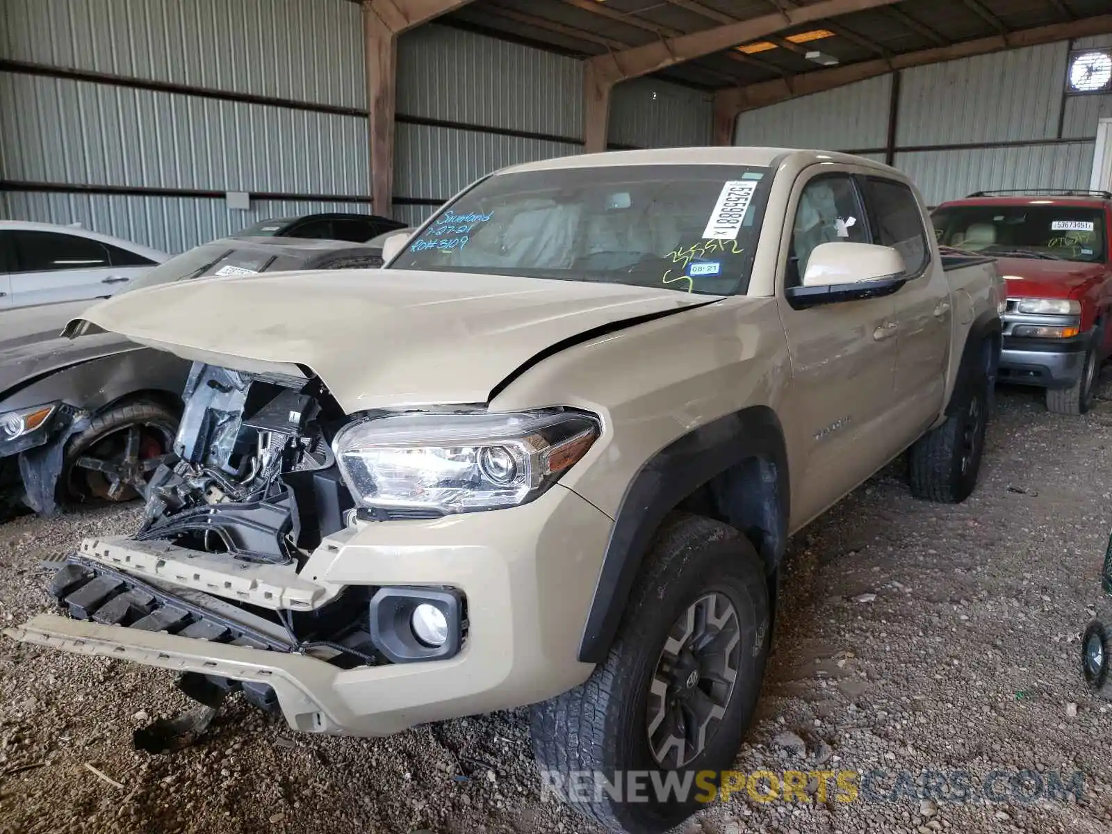 2 Photograph of a damaged car 3TMCZ5AN7LM335512 TOYOTA TACOMA 2020