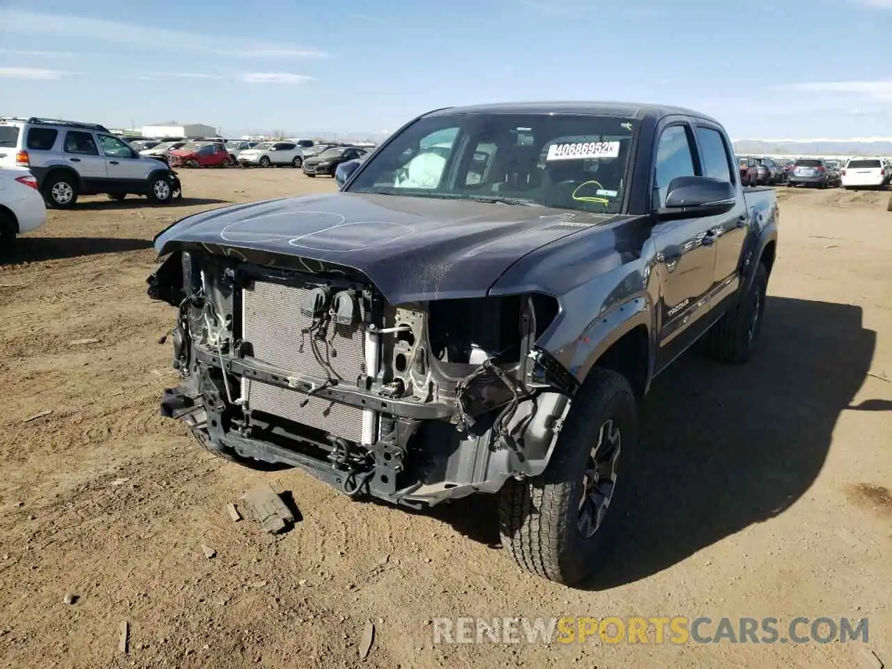 2 Photograph of a damaged car 3TMCZ5AN7LM350950 TOYOTA TACOMA 2020