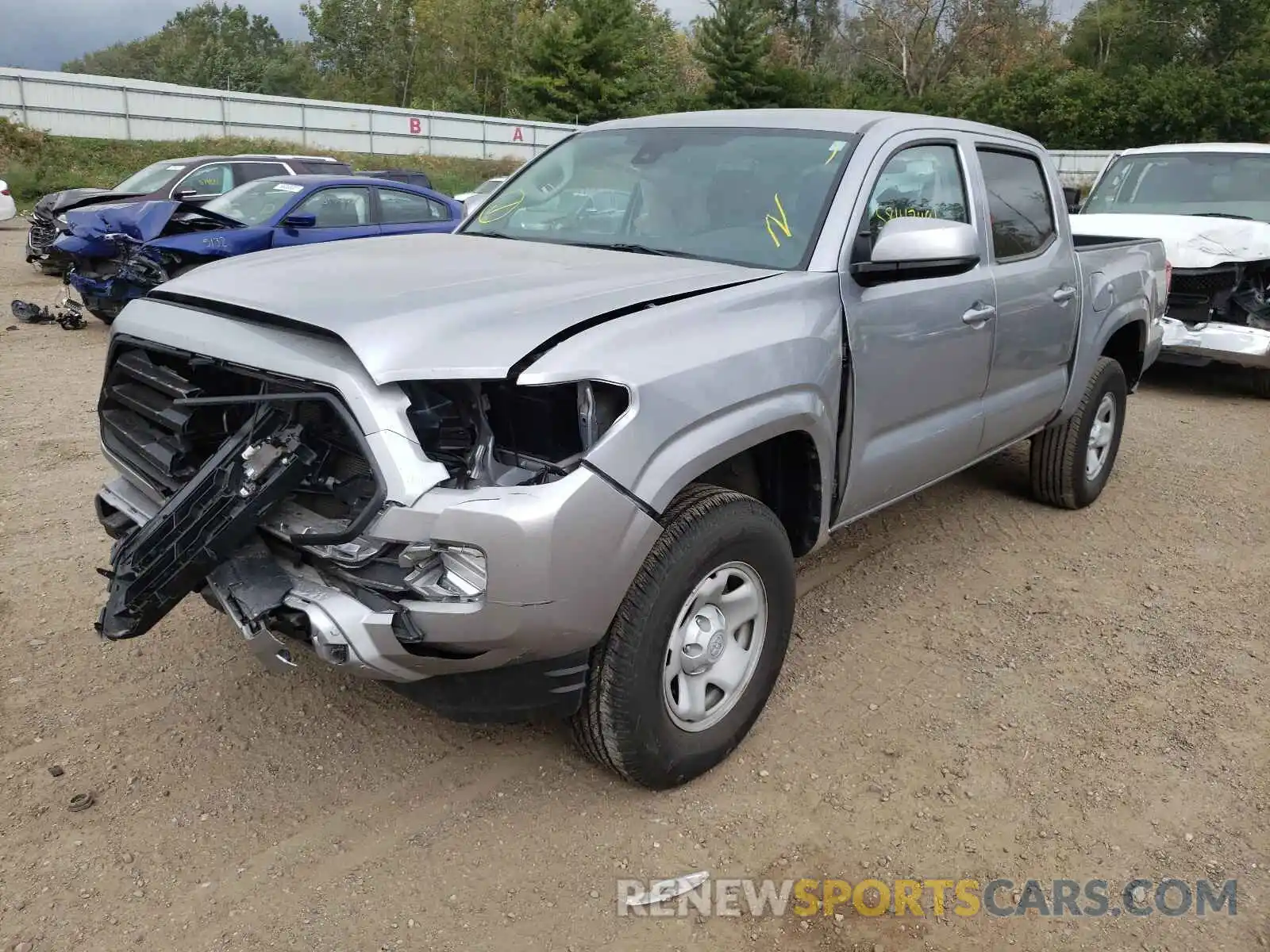 2 Photograph of a damaged car 3TMCZ5AN8LM308500 TOYOTA TACOMA 2020