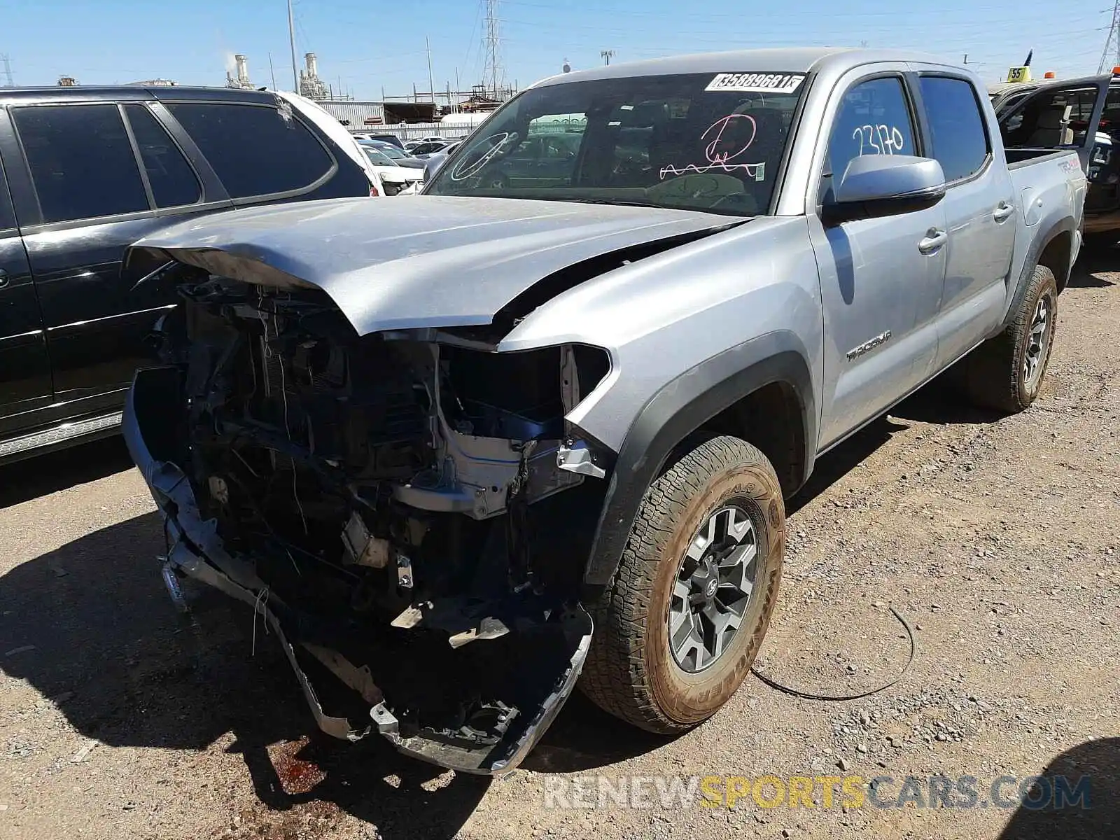 2 Photograph of a damaged car 3TMCZ5AN8LM329850 TOYOTA TACOMA 2020