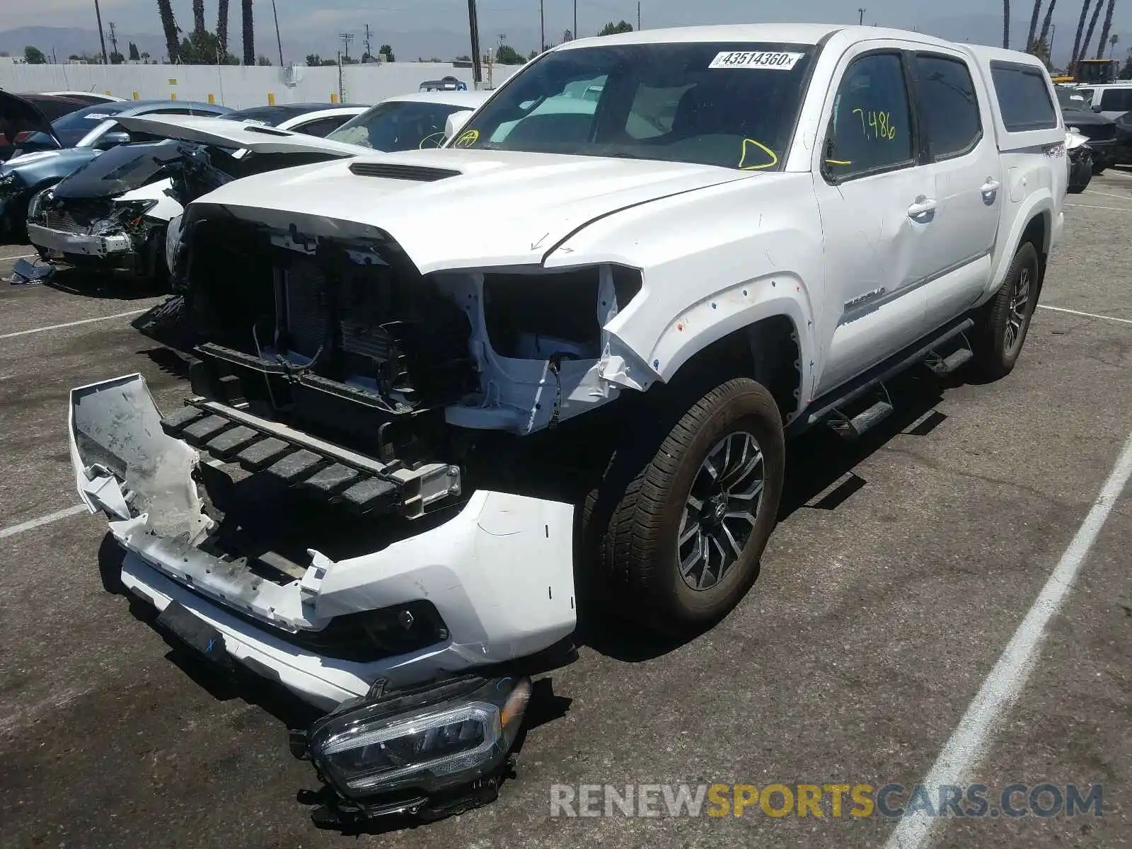 2 Photograph of a damaged car 3TMCZ5AN9LM296566 TOYOTA TACOMA 2020