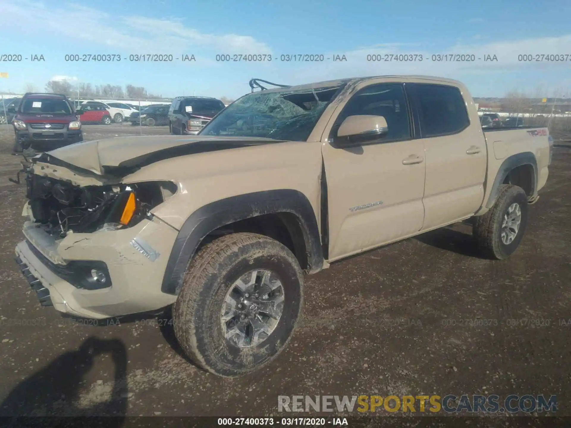 2 Photograph of a damaged car 3TMCZ5AN9LM303614 TOYOTA TACOMA 2020