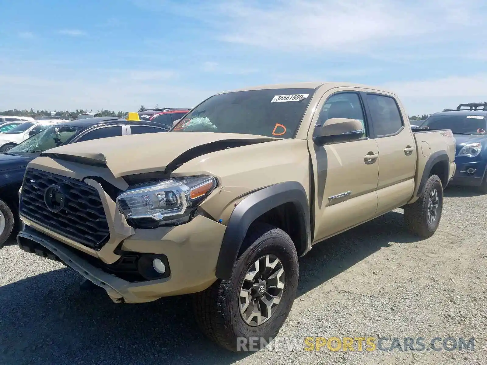 2 Photograph of a damaged car 3TMCZ5AN9LM317285 TOYOTA TACOMA 2020