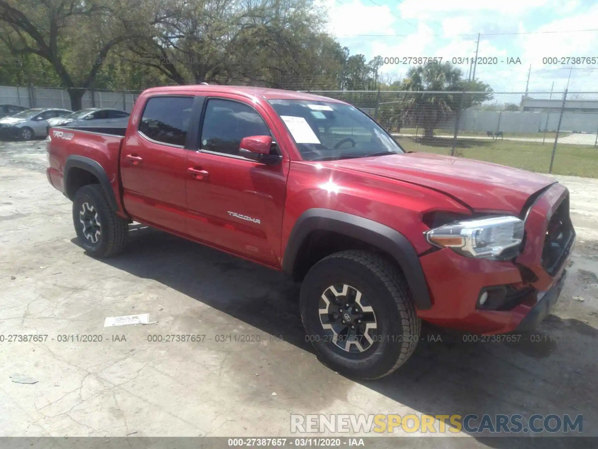 1 Photograph of a damaged car 3TMCZ5ANXLM319448 TOYOTA TACOMA 2020