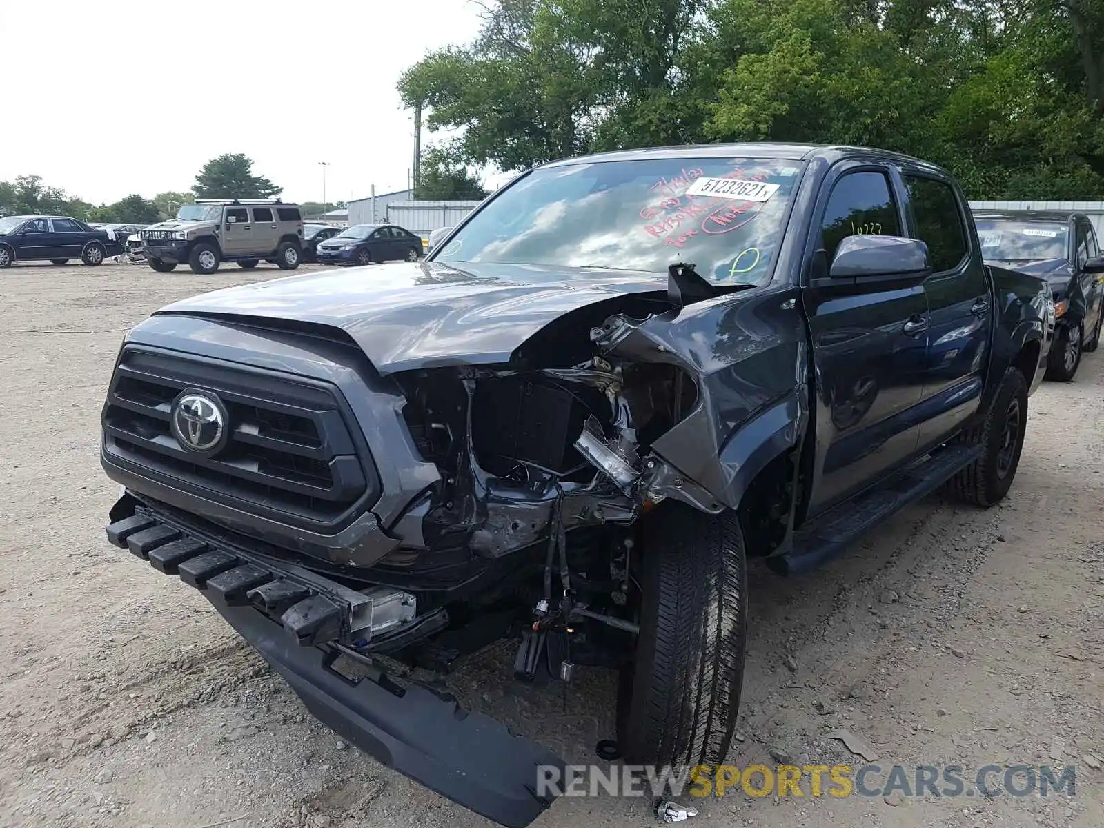 2 Photograph of a damaged car 3TMCZ5ANXLM342115 TOYOTA TACOMA 2020