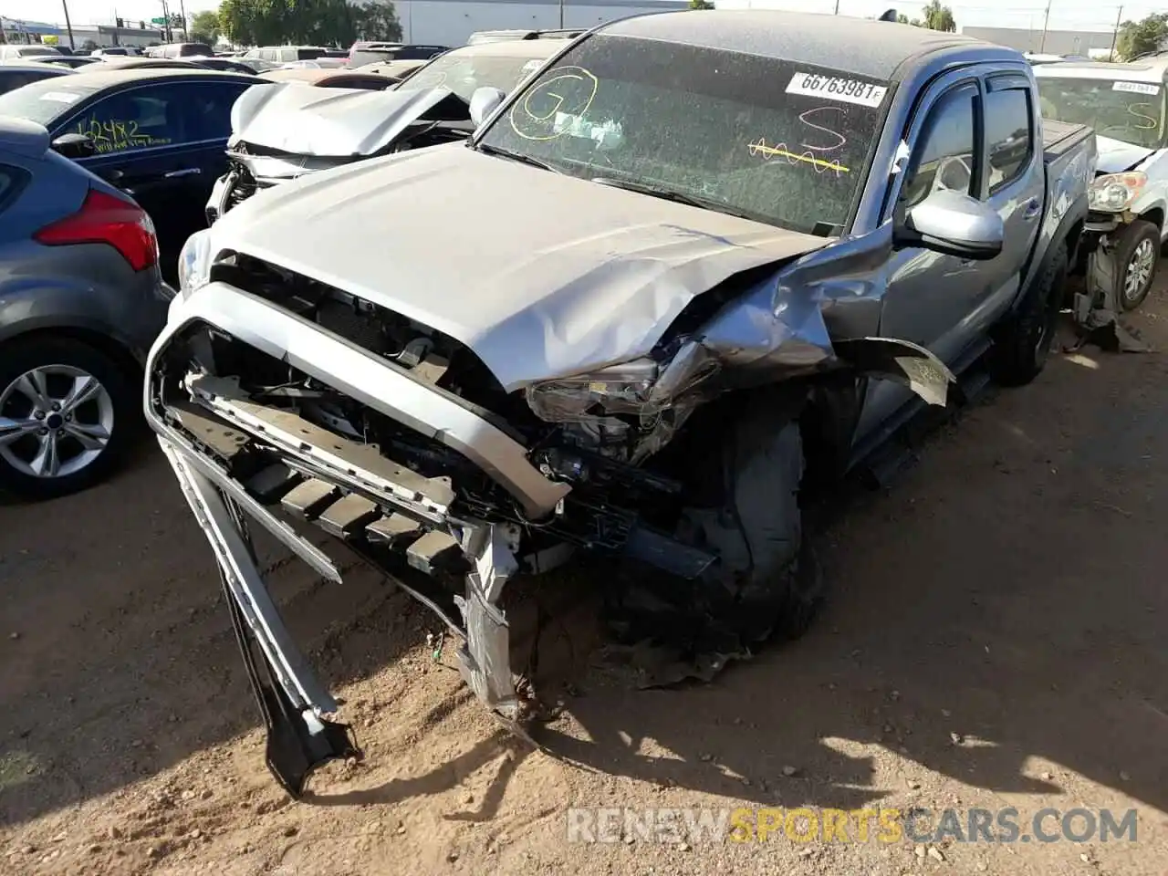 2 Photograph of a damaged car 3TMCZ5ANXLM361554 TOYOTA TACOMA 2020