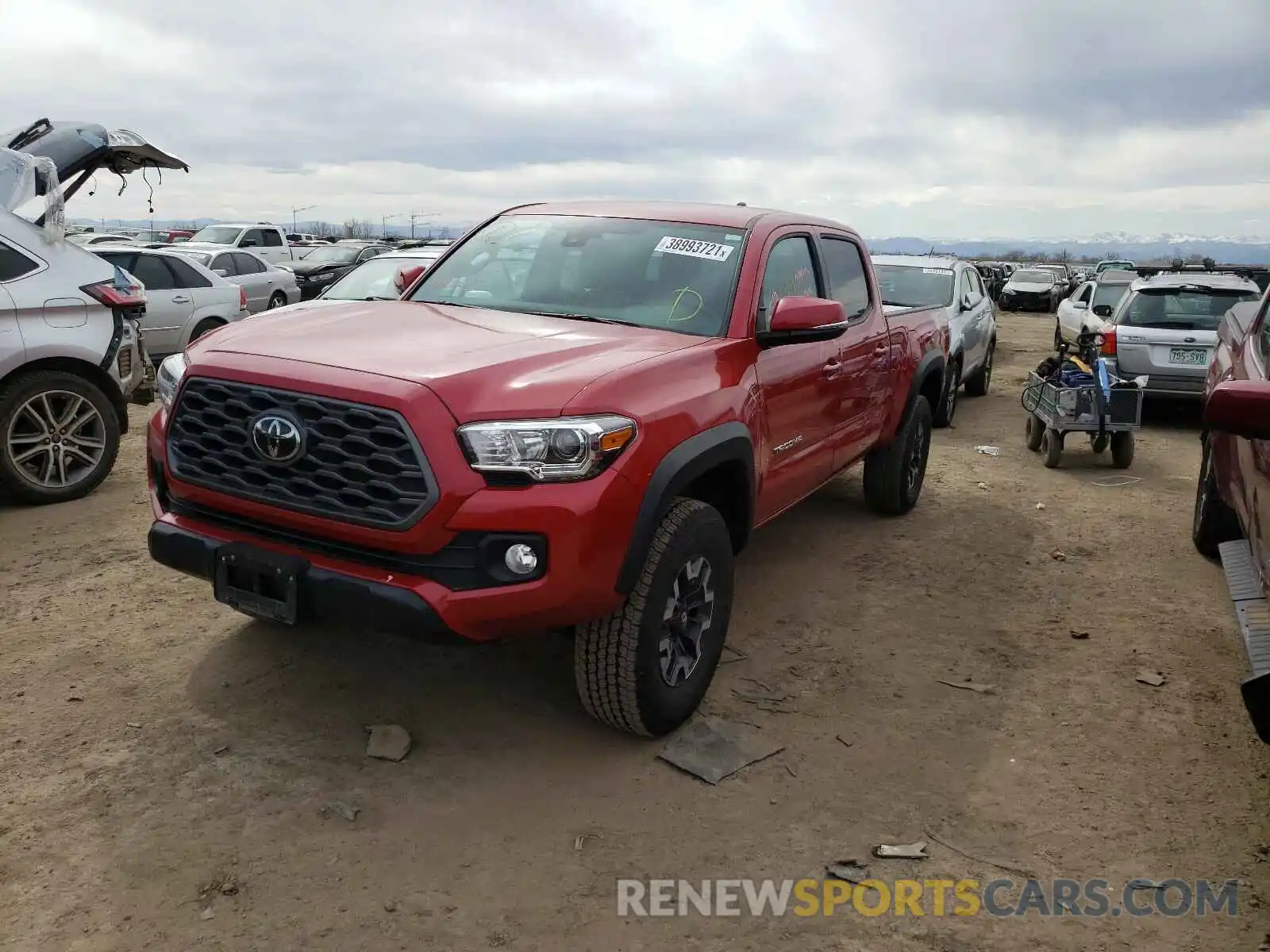 2 Photograph of a damaged car 3TMDZ5BN8LM081389 TOYOTA TACOMA 2020