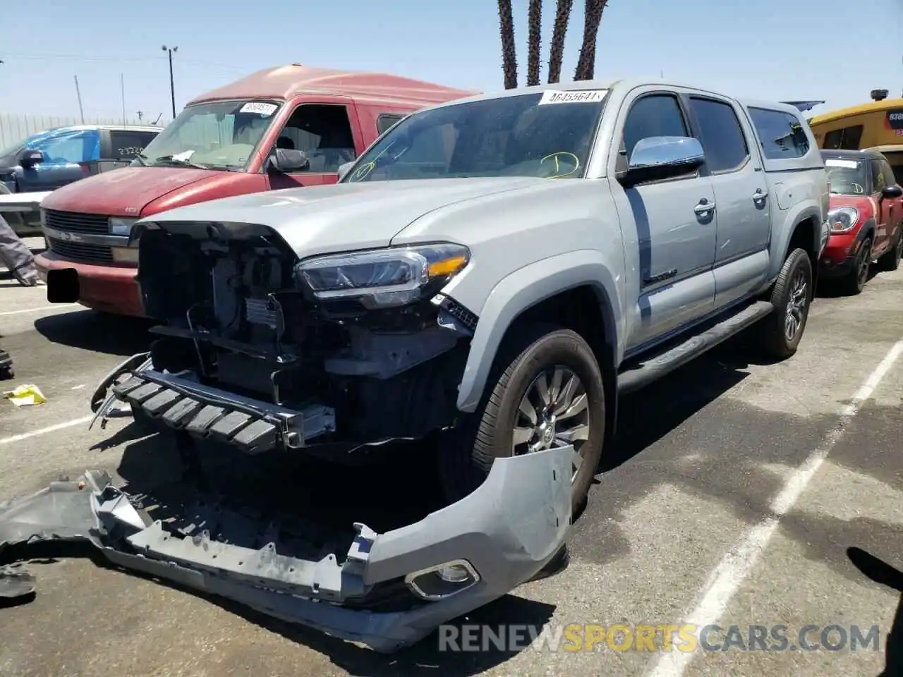 2 Photograph of a damaged car 3TMGZ5AN3LM307353 TOYOTA TACOMA 2020