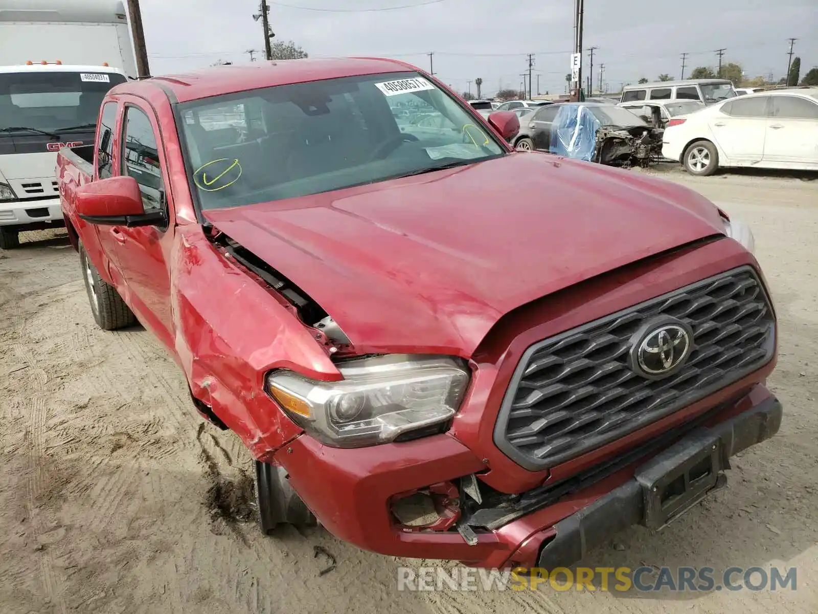 1 Photograph of a damaged car 3TYSX5EN1LT002366 TOYOTA TACOMA 2020